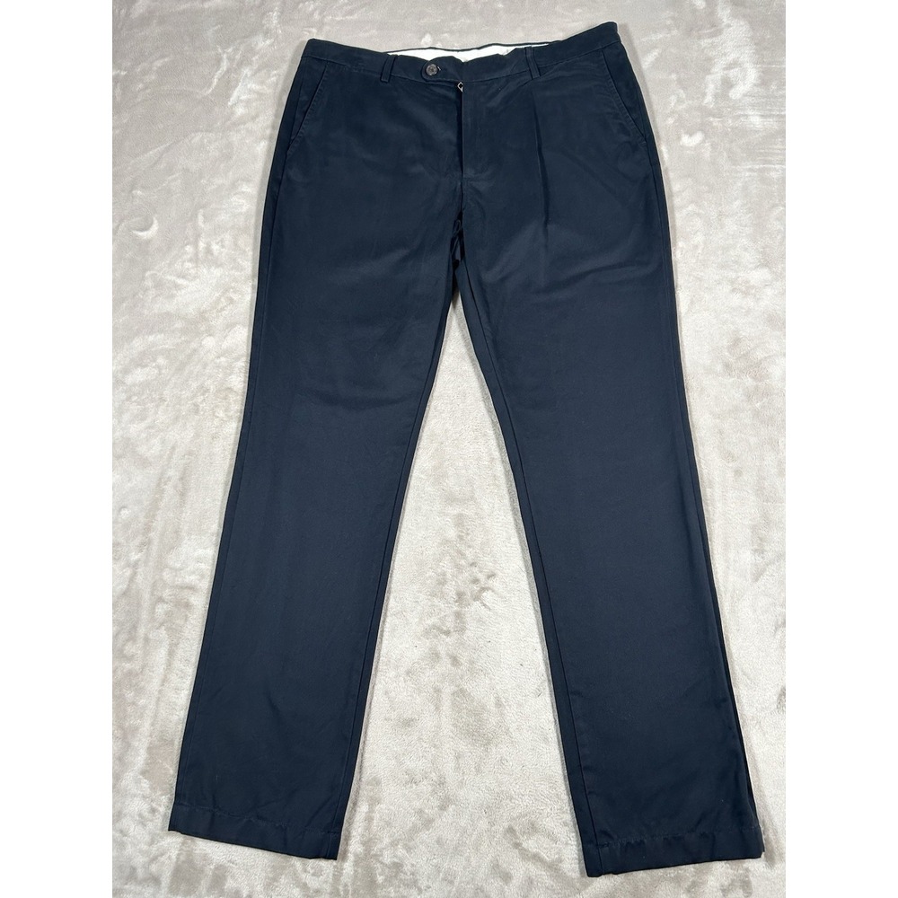Spier & Mackay Contemporary Pants Mens 38x33 Black High Rise Cotton Trouser EUC